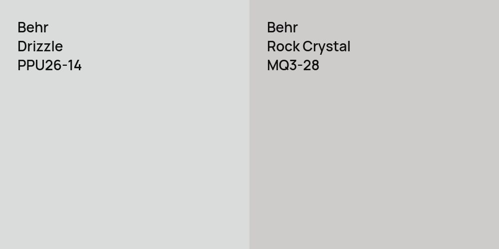 Behr Drizzle vs. Behr Rock Crystal