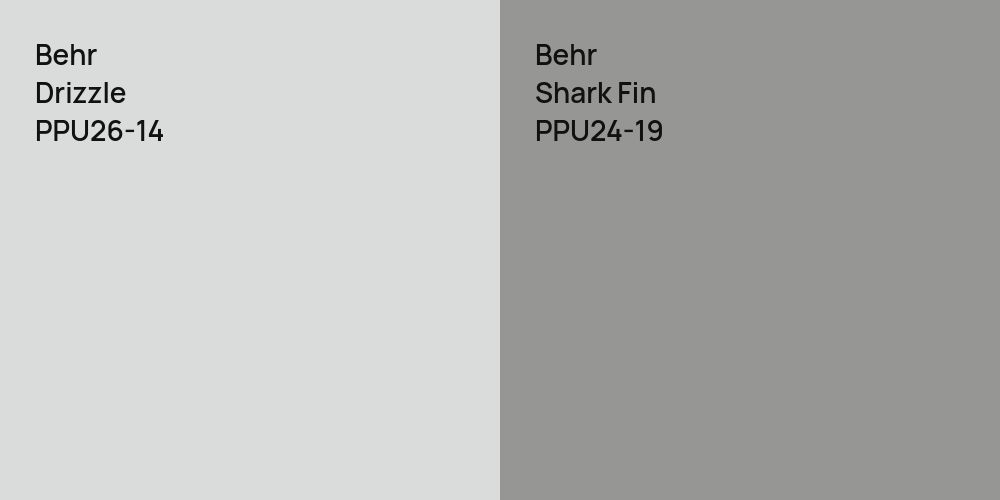 Behr Drizzle vs. Behr Shark Fin