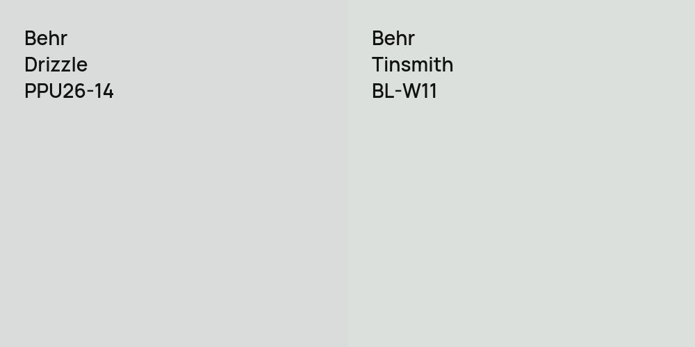 Behr Drizzle vs. Behr Tinsmith