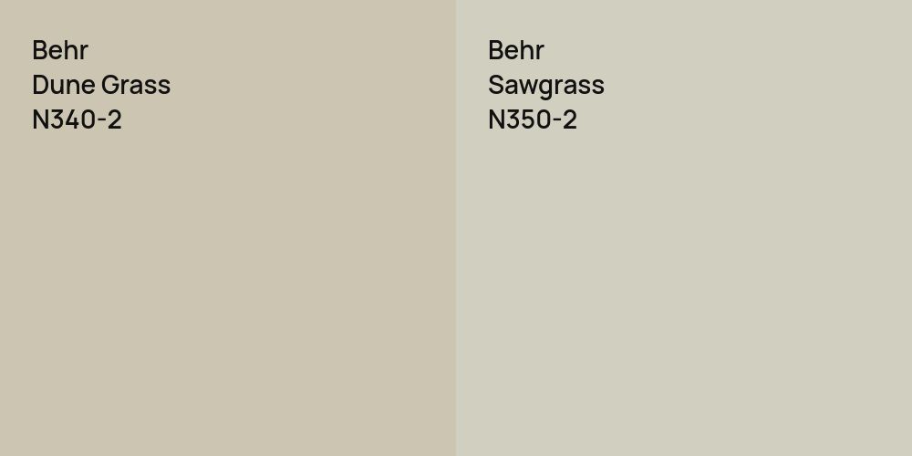 Behr Dune Grass vs. Behr Sawgrass