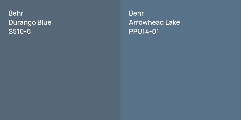 Behr Durango Blue vs. Behr Arrowhead Lake