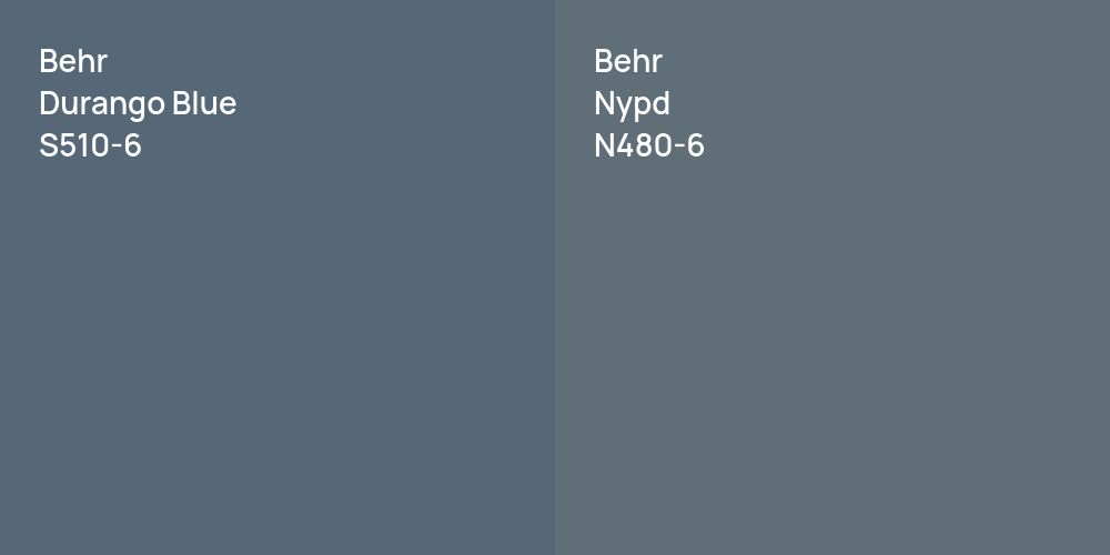 Behr Durango Blue vs. Behr Nypd