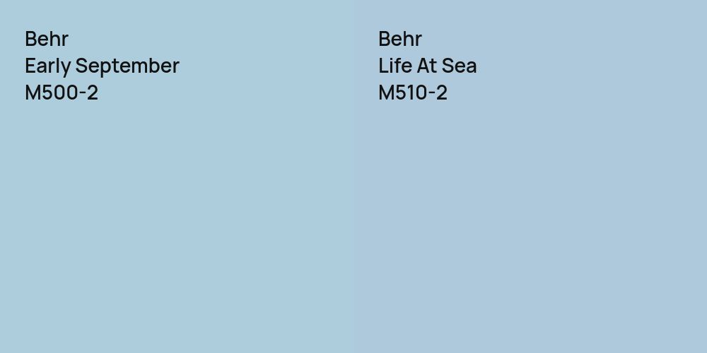 Behr Early September vs. Behr Life At Sea