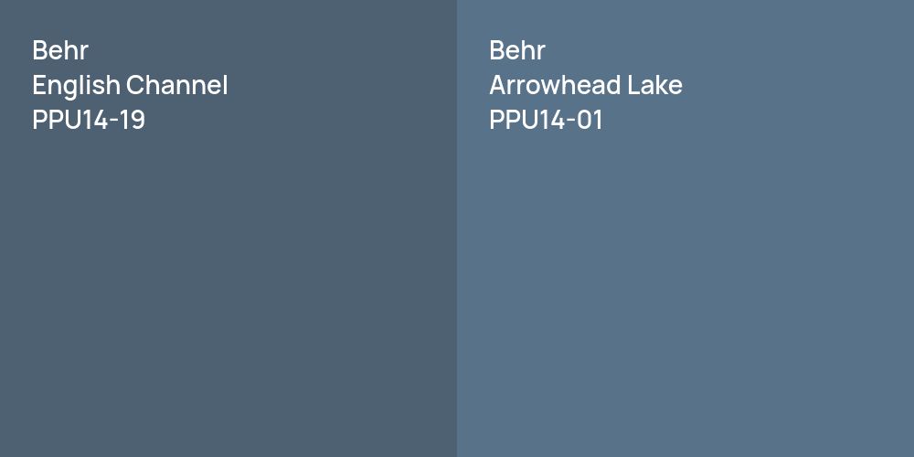 Behr English Channel vs. Behr Arrowhead Lake