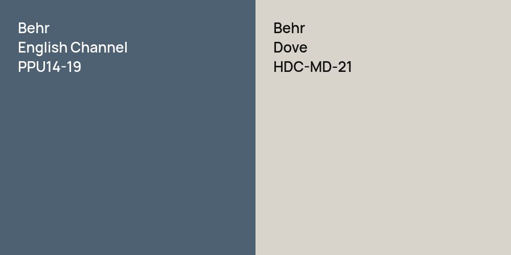 Behr English Channel vs. Behr Dove