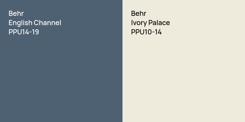 Behr English Channel vs. Behr Ivory Palace