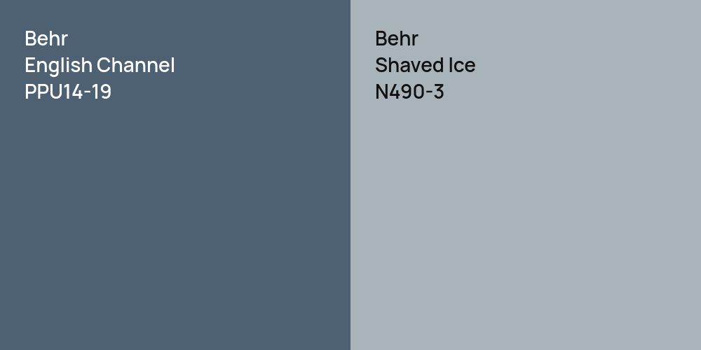 Behr English Channel vs. Behr Shaved Ice