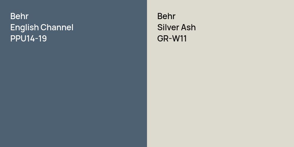 Behr English Channel vs. Behr Silver Ash