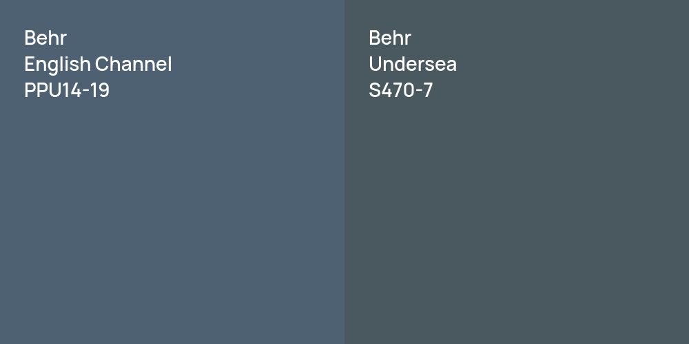 Behr English Channel vs. Behr Undersea