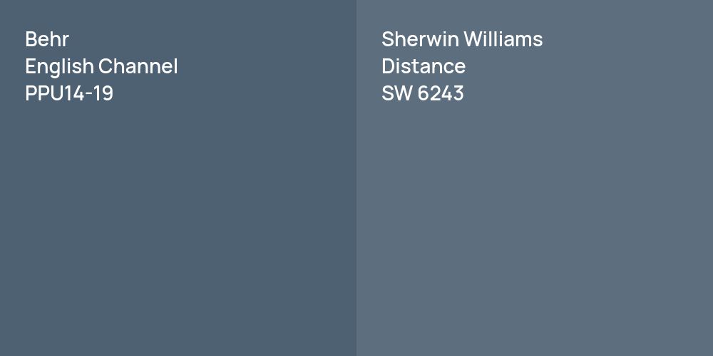 Behr English Channel vs. Sherwin Williams Distance