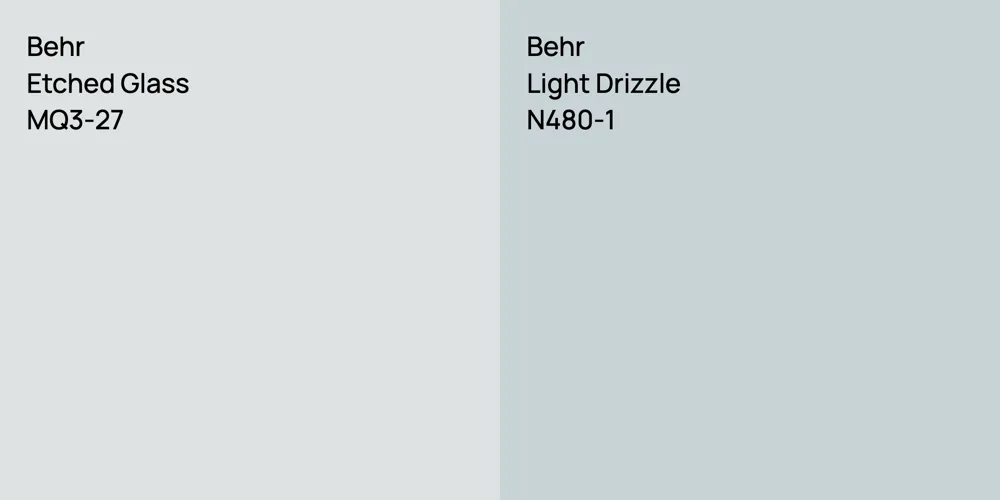 Behr Etched Glass vs. Behr Light Drizzle