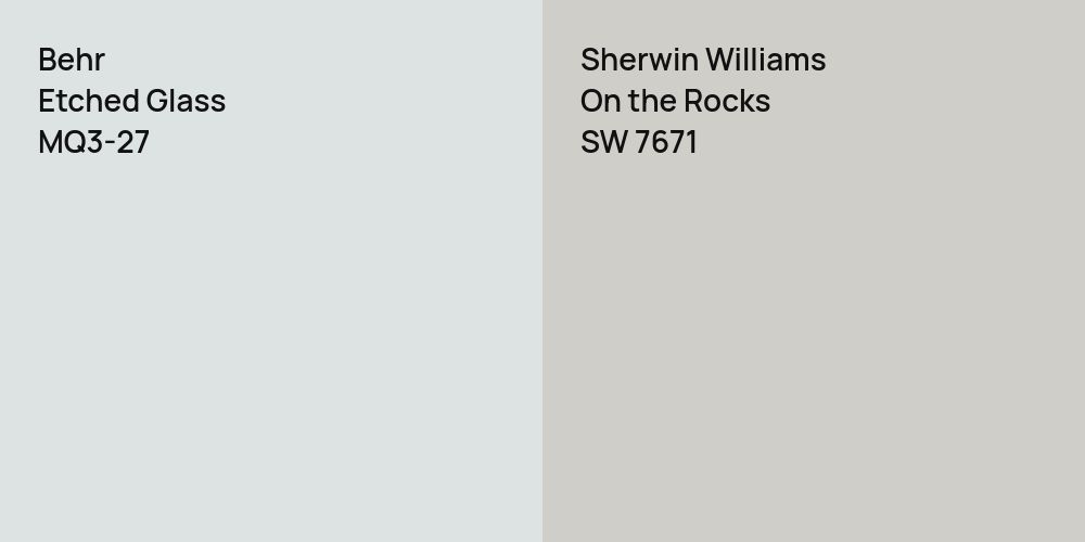 Behr Etched Glass vs. Sherwin Williams On the Rocks