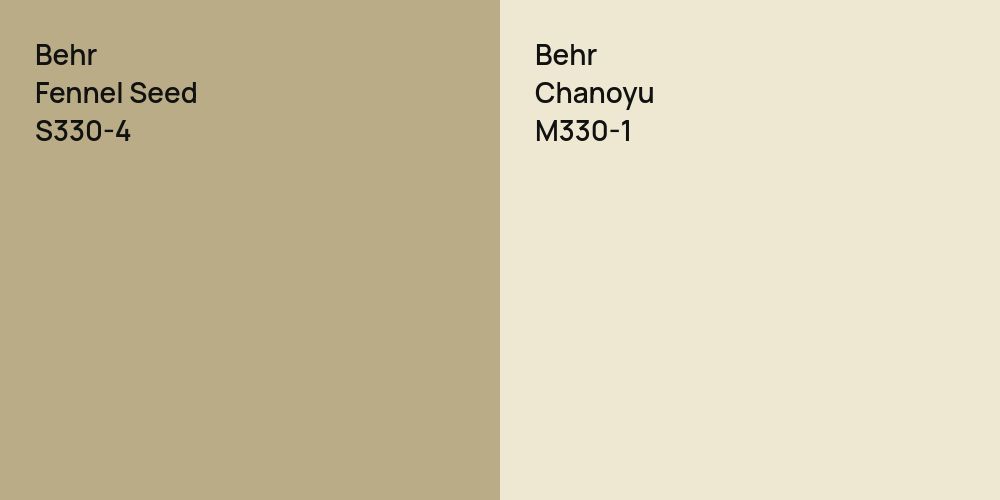 Behr Fennel Seed vs. Behr Chanoyu