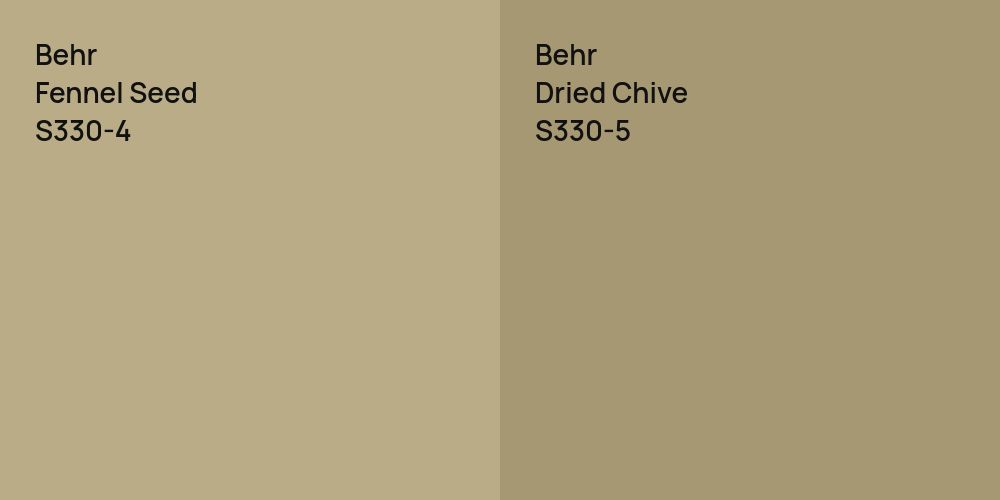 Behr Fennel Seed vs. Behr Dried Chive