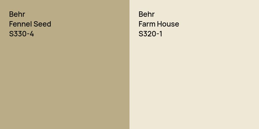 Behr Fennel Seed vs. Behr Farm House