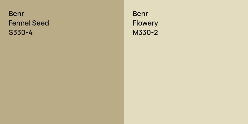 Behr Fennel Seed vs. Behr Flowery