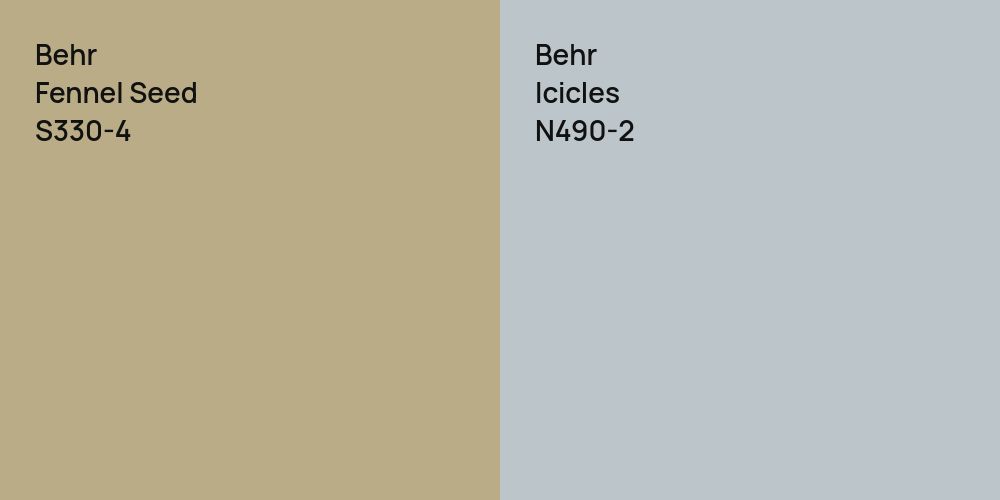 Behr Fennel Seed vs. Behr Icicles