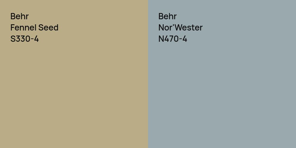 Behr Fennel Seed vs. Behr Nor'Wester