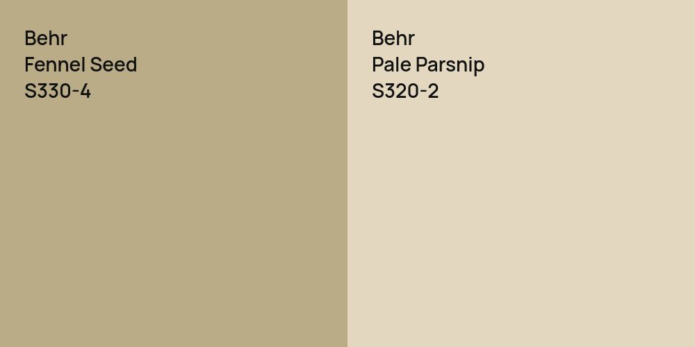 Behr Fennel Seed vs. Behr Pale Parsnip