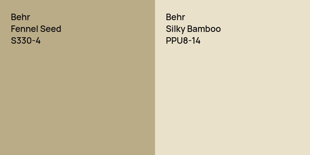 Behr Fennel Seed vs. Behr Silky Bamboo