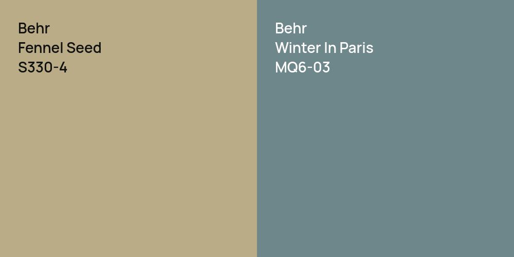 Behr Fennel Seed vs. Behr Winter In Paris