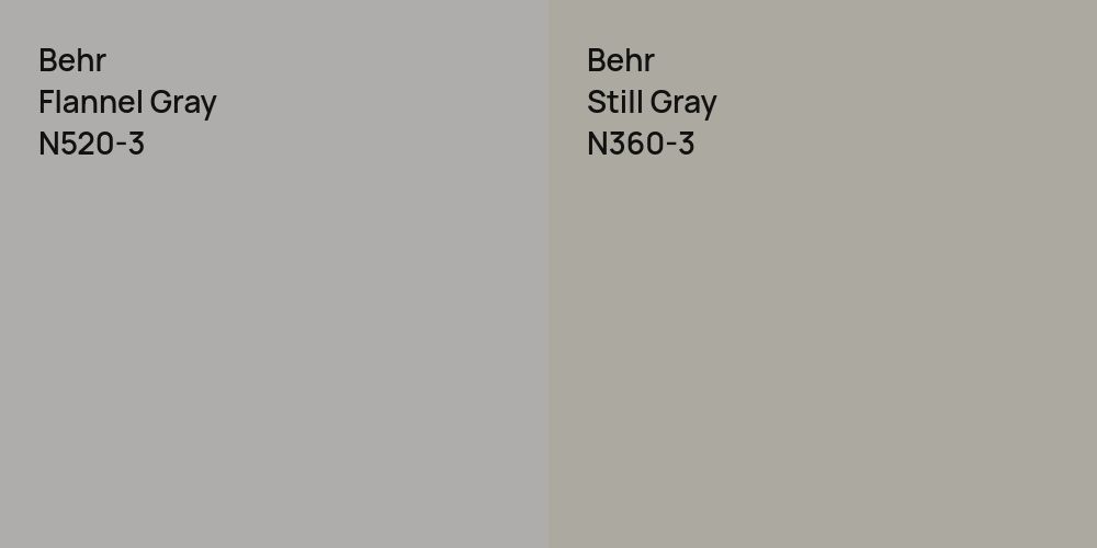 Behr Flannel Gray vs. Behr Still Gray