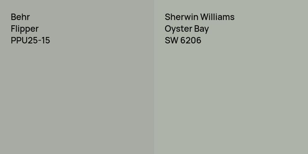 Behr Flipper vs. Sherwin Williams Oyster Bay