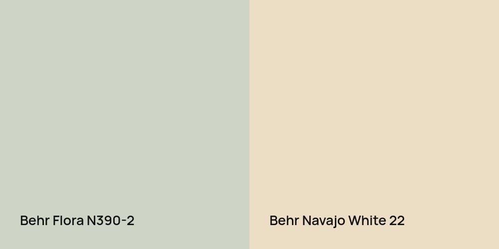 Behr Flora vs. Behr Navajo White