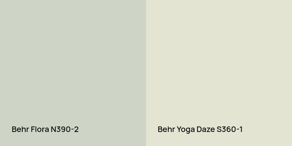 Behr Flora vs. Behr Yoga Daze