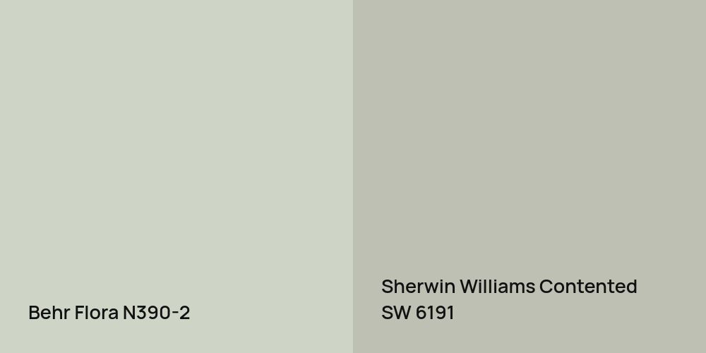 Behr Flora vs. Sherwin Williams Contented