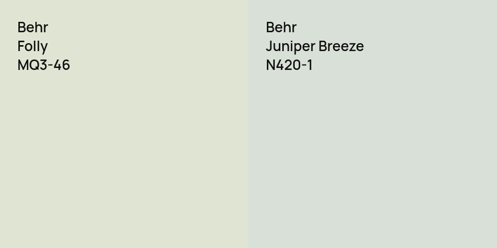 Behr Folly vs. Behr Juniper Breeze