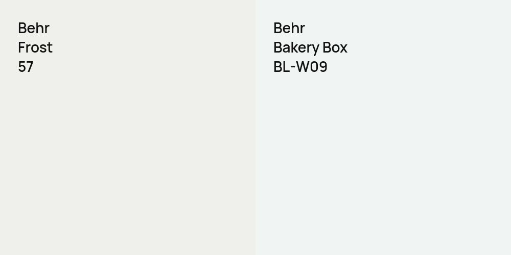 Behr Frost vs. Behr Bakery Box