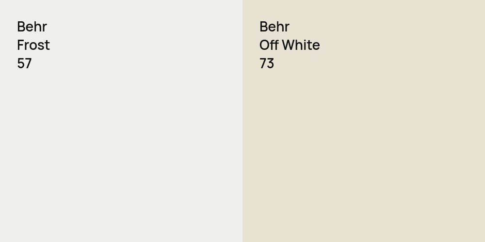 Behr Frost vs. Behr Off White