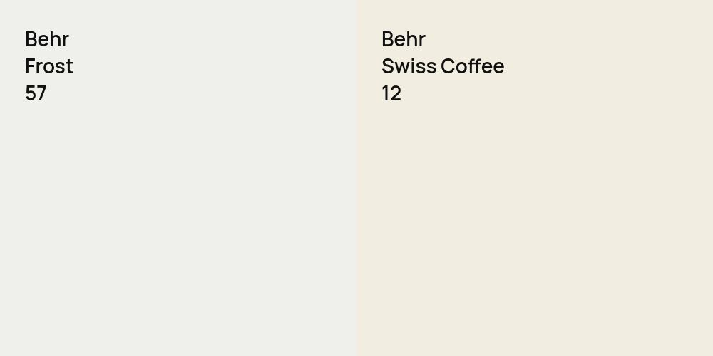 Behr Frost vs. Behr Swiss Coffee