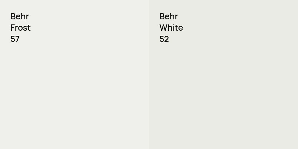 Behr Frost vs. Behr White