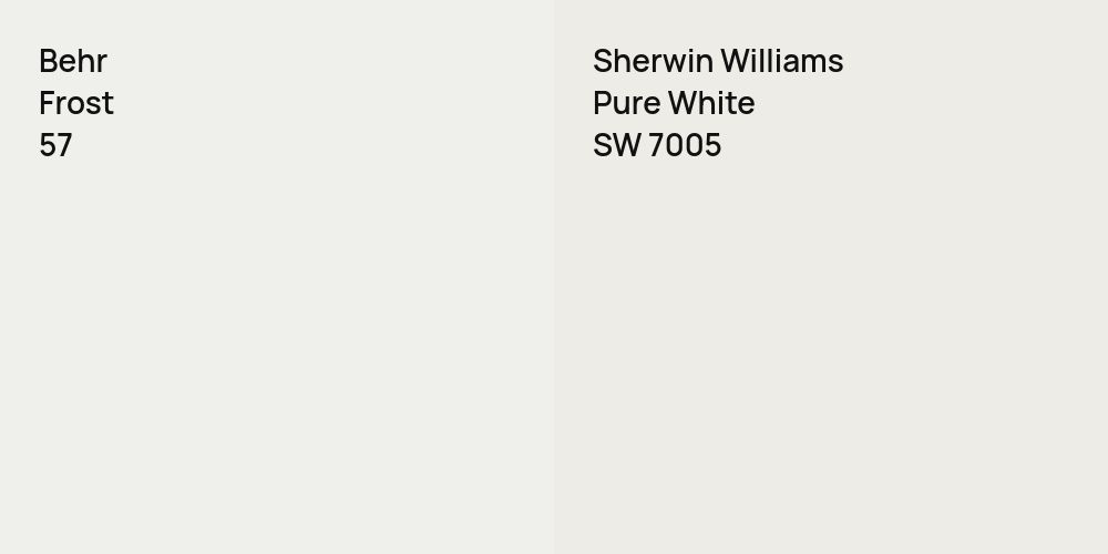 Behr Frost vs. Sherwin Williams Pure White