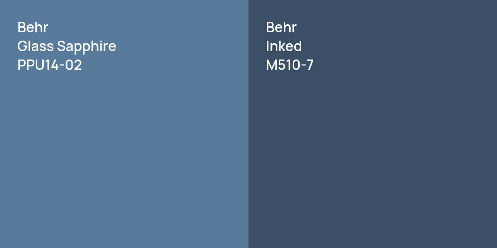 Behr Glass Sapphire vs. Behr Inked