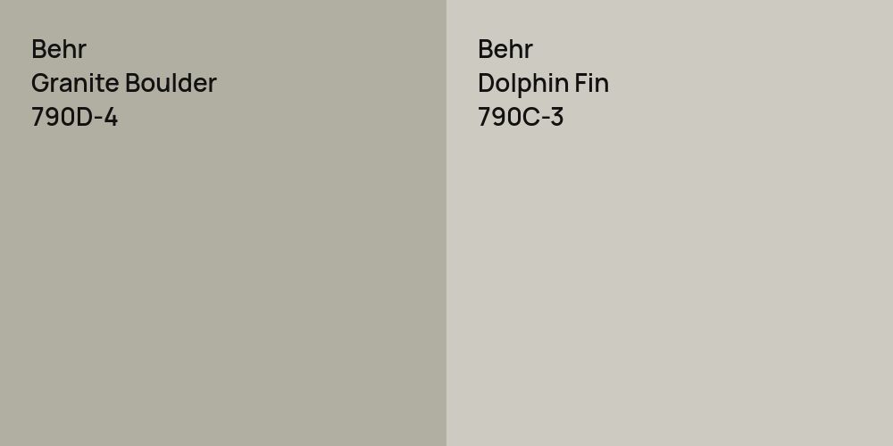 Behr Granite Boulder vs. Behr Dolphin Fin