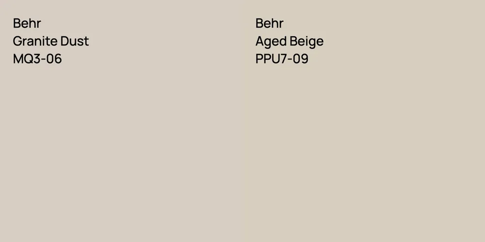 Behr Granite Dust vs. Behr Aged Beige