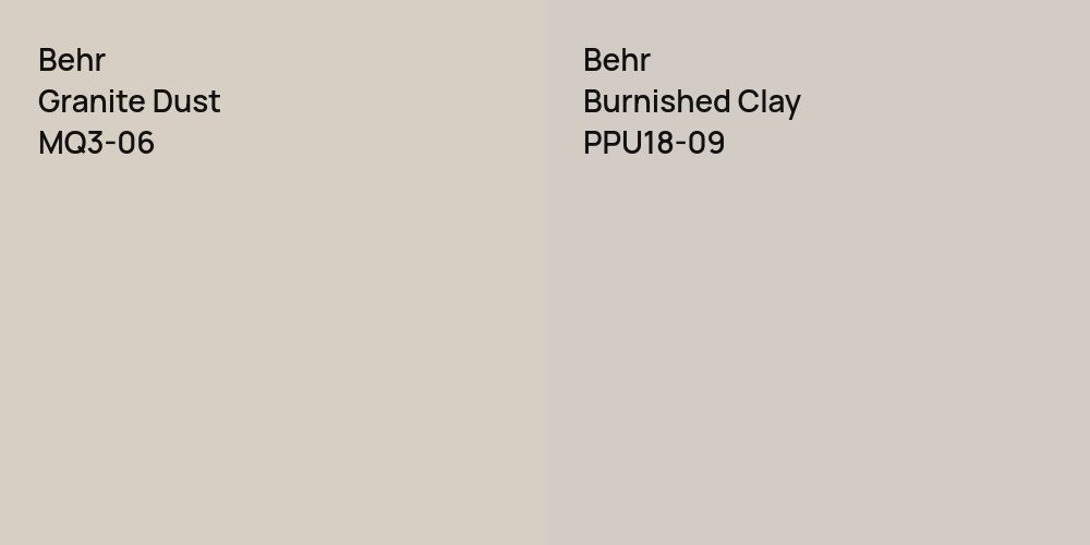 Behr Granite Dust vs. Behr Burnished Clay