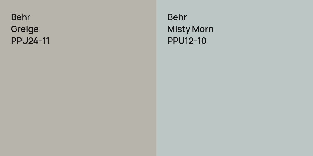 Behr Greige vs. Behr Misty Morn