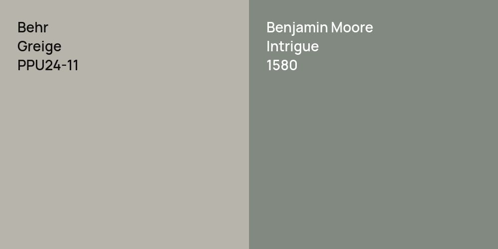 Behr Greige vs. Benjamin Moore Intrigue