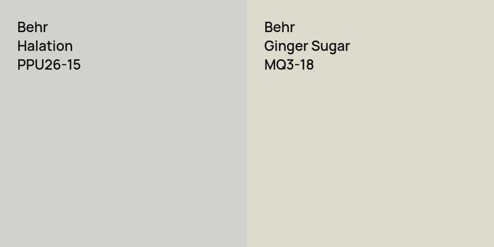 Behr Halation vs. Behr Ginger Sugar