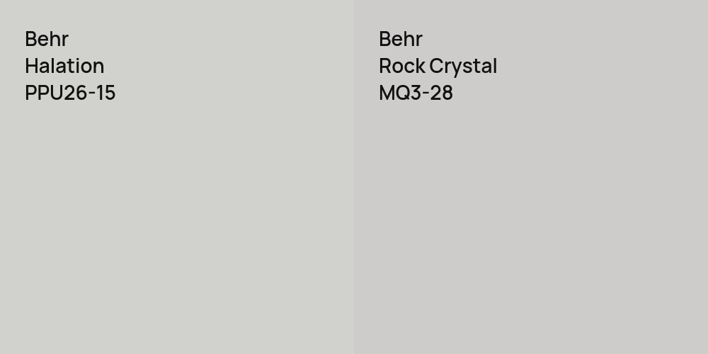 Behr Halation vs. Behr Rock Crystal