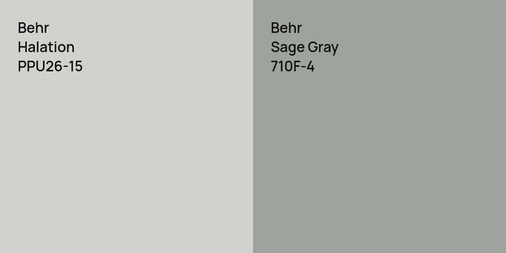 Behr Halation vs. Behr Sage Gray