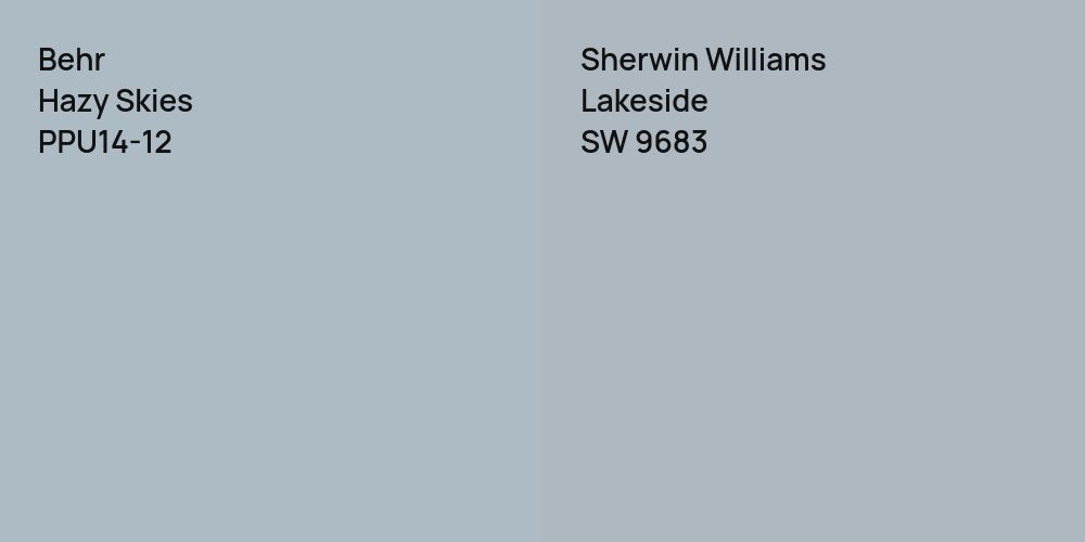 Behr Hazy Skies vs. Sherwin Williams Lakeside