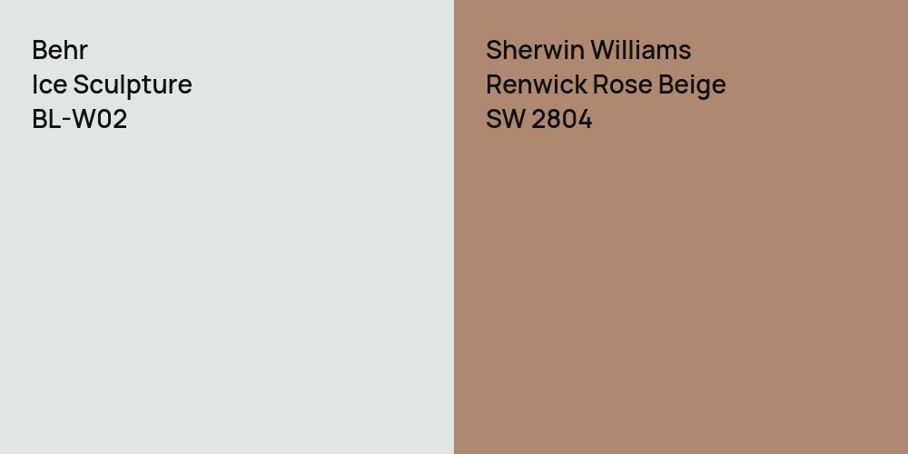 Behr Ice Sculpture vs. Sherwin Williams Renwick Rose Beige