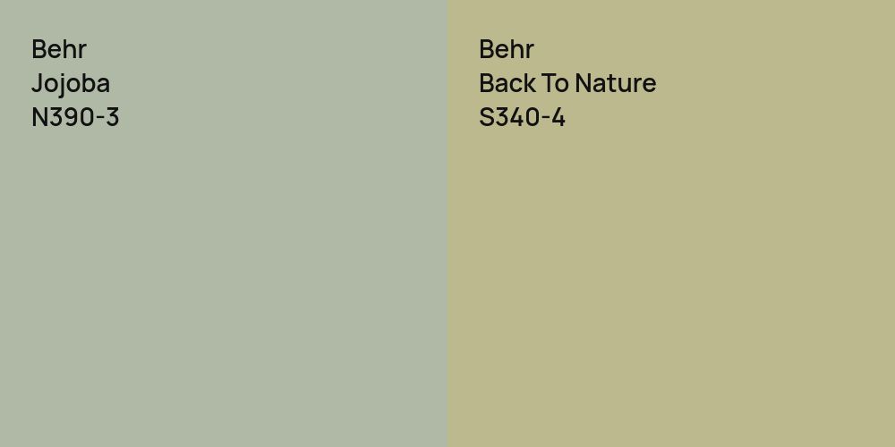 Behr Jojoba vs. Behr Back To Nature