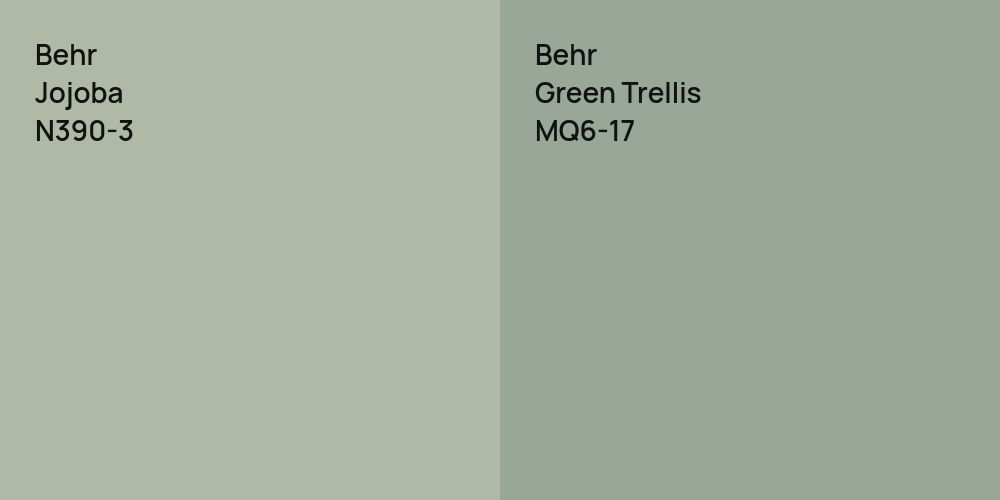 Behr Jojoba vs. Behr Green Trellis