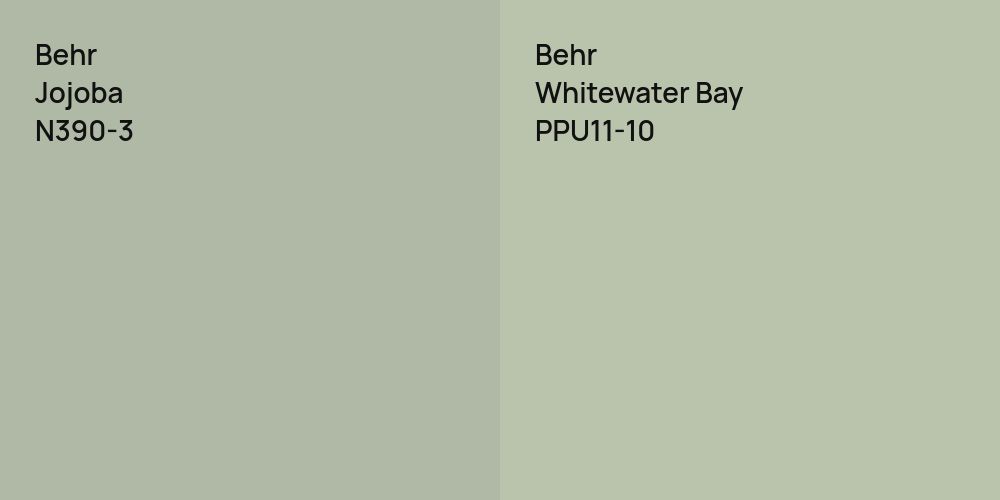 Behr Jojoba vs. Behr Whitewater Bay